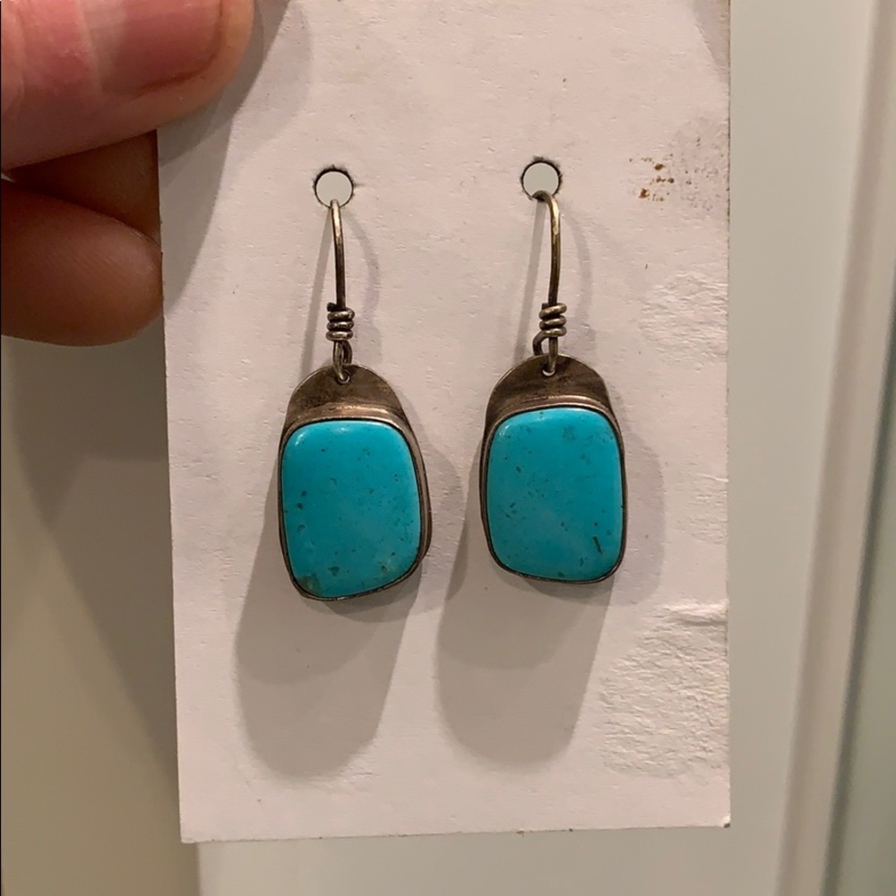 Genuine turquoise earrings